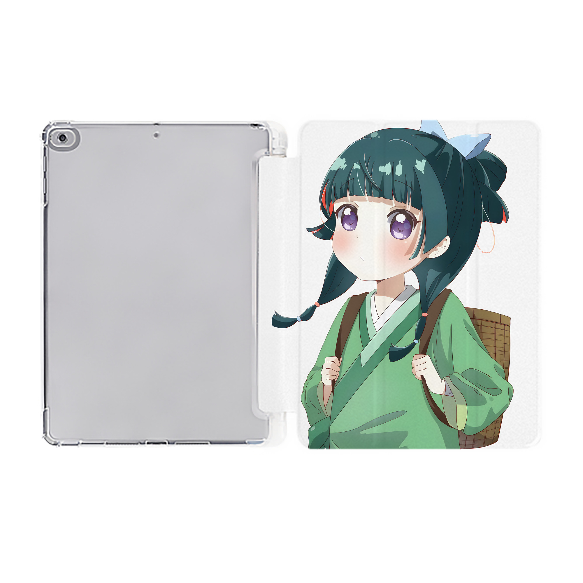（画像用） 薬屋のひとりごと The Apothecary Diaries IPad ケース ペン収納付き 三つ折りスタンド PUレザー×シリコン 対応機種9.5/10.5/10.9インチ